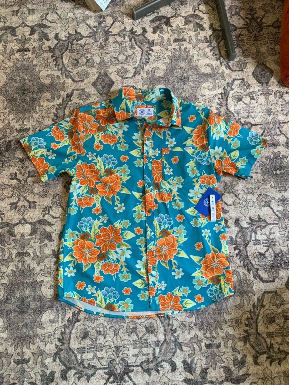 NWT Tropical Button-Down